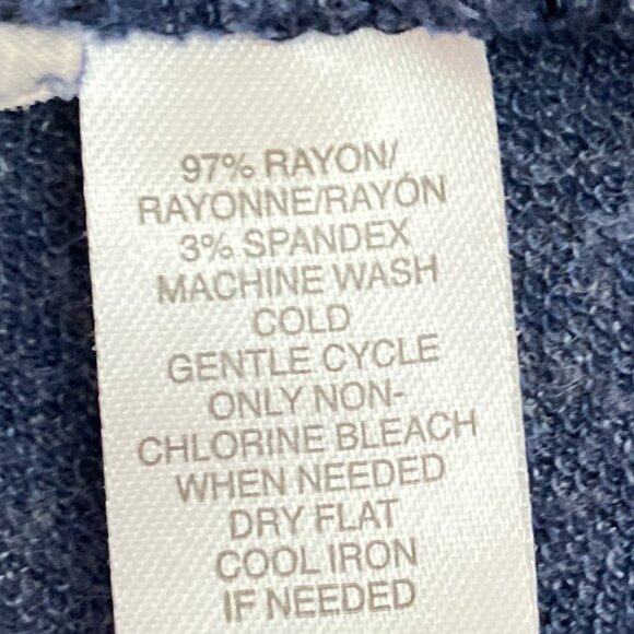 Lou‎ & Grey by LOFT Medium M Blue Heathered French Terry Knit Stretch Maxi Skirt - Picture 4 of 4